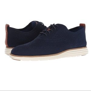 Cole Haan Zerogrand Knit Oxfords (Blue)